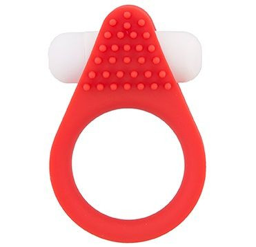 Красное эрекционное кольцо LIT-UP SILICONE STIMU RING 1 RED, Dream Toys