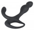 Черный силиконовый стимулятор простаты Plug with Perineum Stimulator, Orion