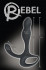 Черный силиконовый стимулятор простаты Plug with Perineum Stimulator, Orion
