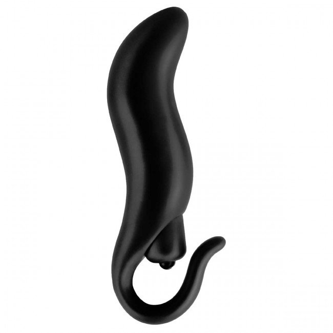 Анальный вибратор с ручкой-петлёй Pull Plug Vibe - 13,1 см., Pipedream