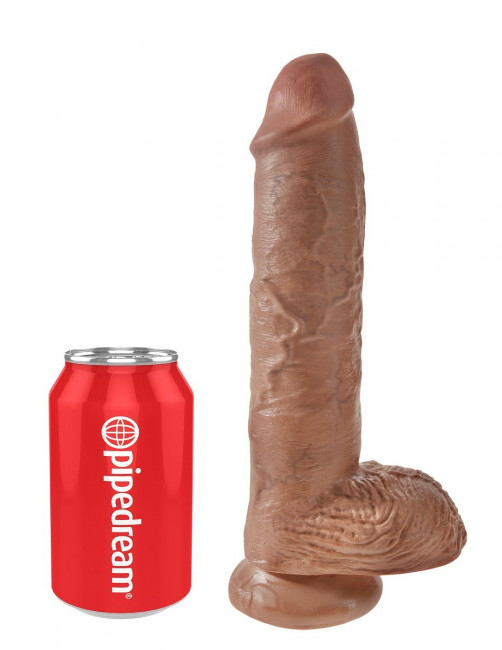 Фаллоимитатор-мулат с мошонкой 10" Cock with Balls на присоске - 25,4 см., Pipedream Фаллоимитатор-мулат с мошонкой 10" Cock with Balls на присоске - 25,4 см., Pipedream