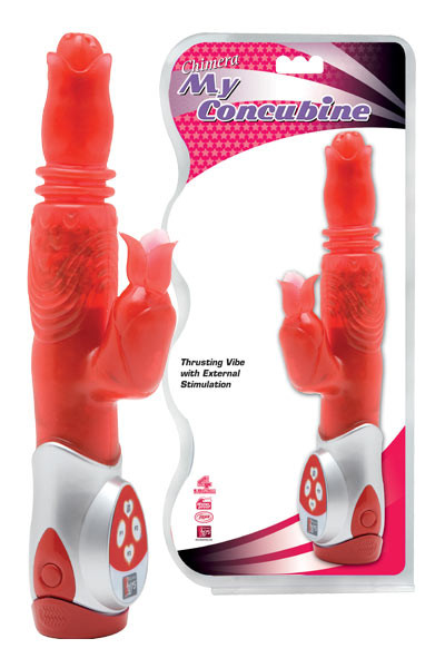 Многофункциональный вибратор красного цвета , Dream Toys