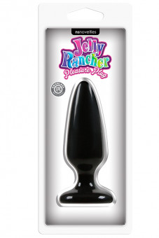 Средняя черная анальная пробка Jelly Rancher Pleasure Plug Medium - 12,7 см., NS Novelties