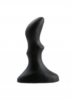 Рифленый черный анальный стимулятор Small ripple plug - 10 см., Lola toys