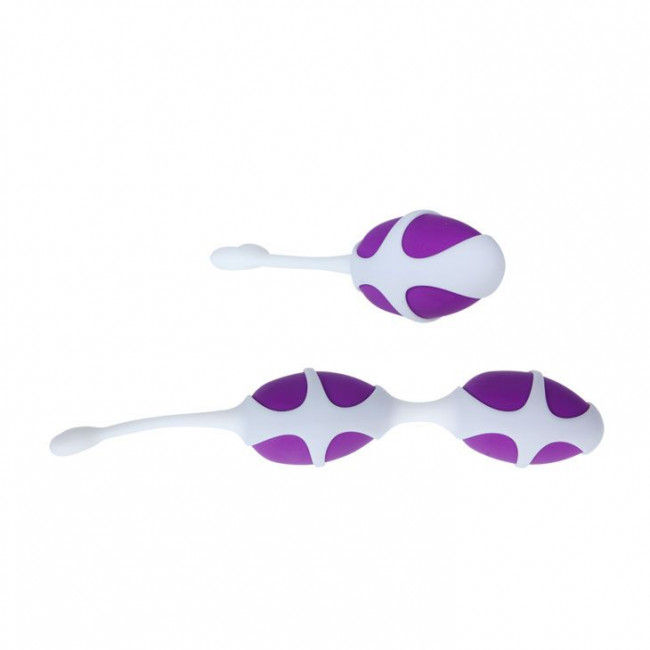 Фиолетовые вагинальные шарики из силикона: 2+1, Baile