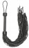 Черная многохвостая плетеная плеть Leather Suede Barbed Wired Flogger - 76 см.