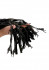 Черная многохвостая плетеная плеть Leather Suede Barbed Wired Flogger - 76 см.
