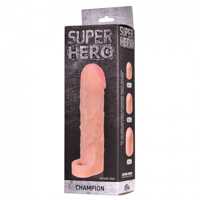 Фаллоудлинитель SUPER HERO Champion - 17,5 см., Lola toys
