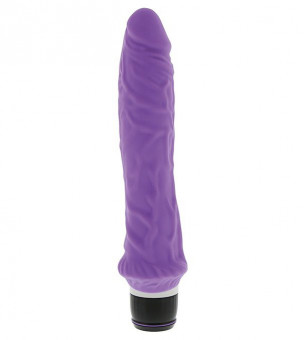 Фиолетовый вибратор-реалистик PURRFECT SILICONE CLASSIC 8.5INCH - 21,5 см., Dream Toys