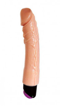 Вибратор телесного цвета Realistic Cock Vibe - 20 см., Bior toys