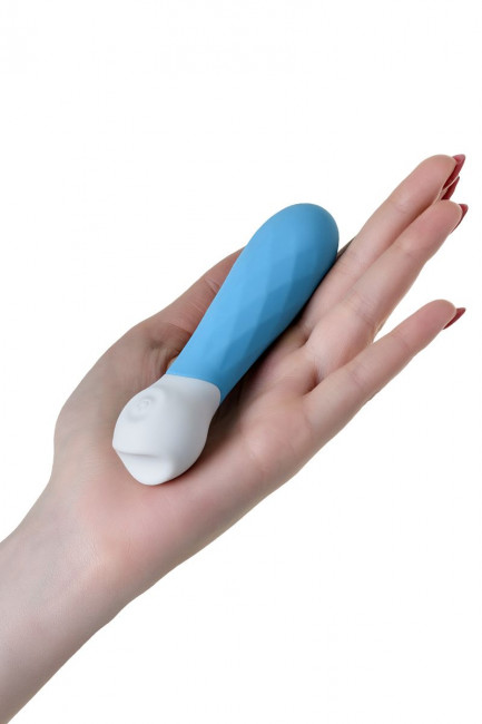 Голубой мини-вибратор S-HANDE MINI 3 с рельефом - 11,8 см., S-HANDE Голубой мини-вибратор S-HANDE MINI 3 с рельефом - 11,8 см., S-HANDE