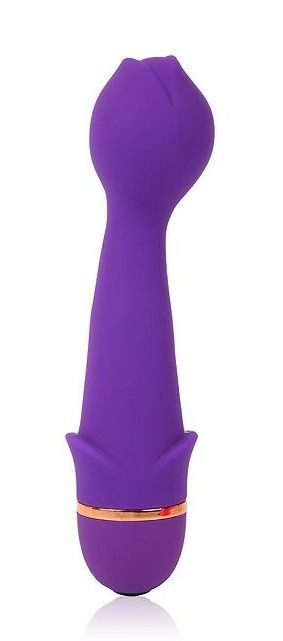 Фиолетовый силиконовый вибратор Cosmo в виде бутончика - 13 см., Bior toys Фиолетовый силиконовый вибратор Cosmo в виде бутончика - 13 см., Bior toys