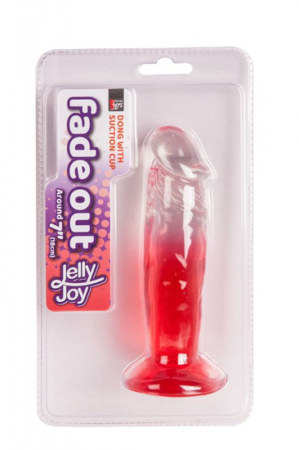 Красный фаллоимитатор с прозрачным стволом без мошонки - 17,8 см., Dream Toys Красный фаллоимитатор с прозрачным стволом без мошонки - 17,8 см., Dream Toys