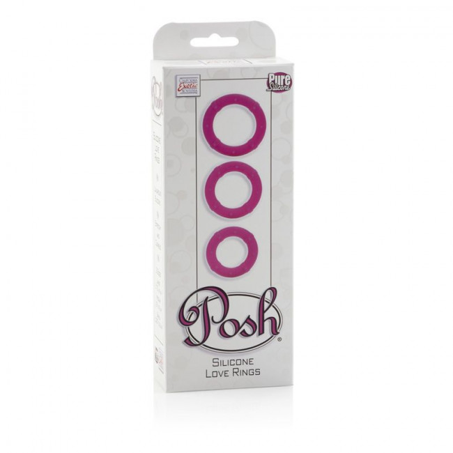 Набор розовых эрекционных колец Posh Silicone Love Rings, California Exotic Novelties
