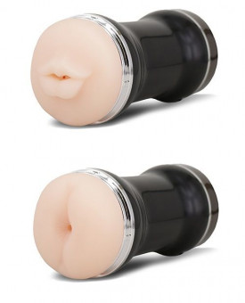 Двусторонний мастурбатор DOUBLE O HEAVEN DOUBLE ENDED COCKSTROKER - ротик и анус, Seven Creations