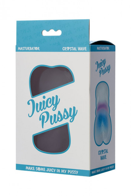 Прозрачный реалистичный мастурбатор Juicy Pussy Crystal Wave, ToyFa