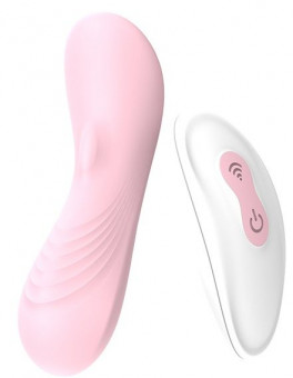 Розовый клиторальный стимулятор REMOTE LAY-ON VIBE, Dream Toys