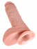 Телесный фаллоимитатор 8" Cock with Balls - 21,3 см., Pipedream