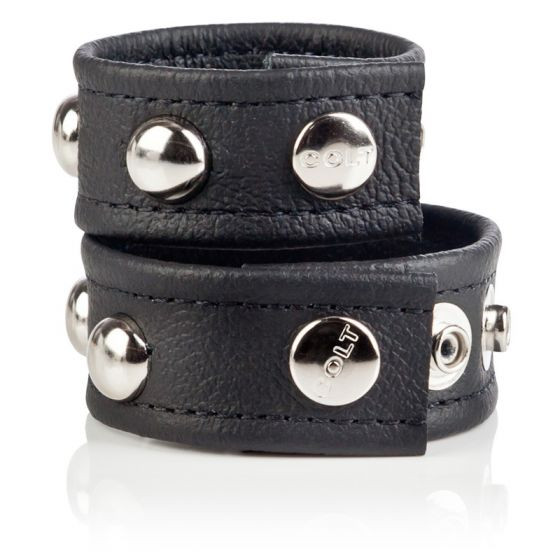 Черная кожаная утяжка на пенис и мошонку COLT Leather Strap Domed With Ball Strap Черная кожаная утяжка на пенис и мошонку COLT Leather Strap Domed With Ball Strap