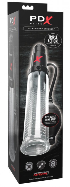 Прозрачная вакуумная вибропомпа Suck-N-Pump Stroker