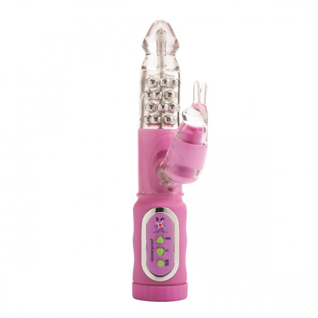 Розовый вибромассажер FIRST TIME JACK RABBIT  - 14,5 см., California Exotic Novelties