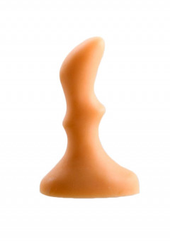 Оранжевый анальный стимулятор Small ripple plug flash - 10 см., Lola toys