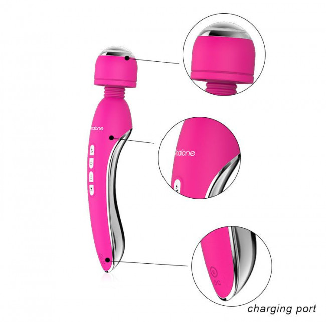 Вибратор с электростимуляцией Electro - 21,5 см., Nalone