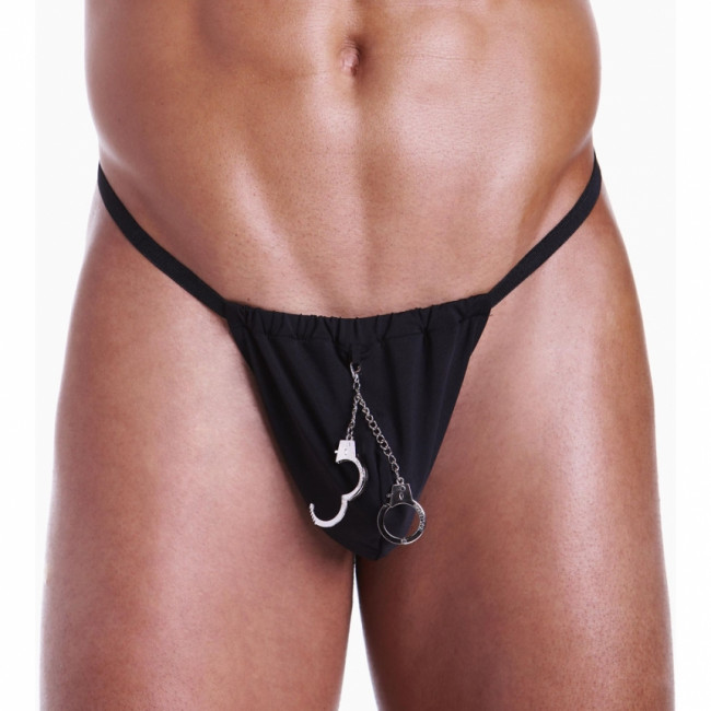 Мужские стринги с украшением-наручниками, Hustler Lingerie Мужские стринги с украшением-наручниками, Hustler Lingerie