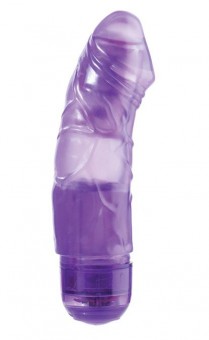 Фиолетовый вибромассажёр JELLY JOY 6INCH 10 RHYTHMS - 15 см., Dream Toys