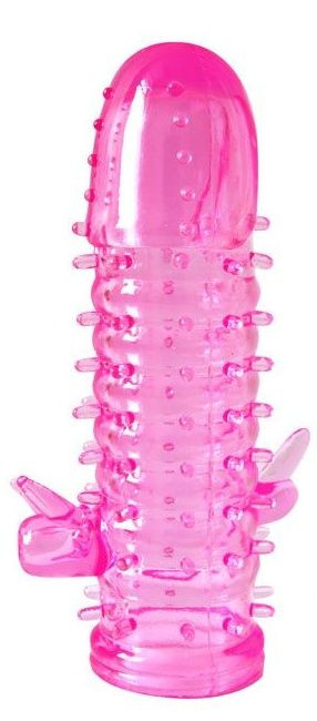 Закрытая рельефная насадка Crystal sleeve с усиками и пупырышками - 13 см., Bior toys