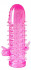 Закрытая рельефная насадка Crystal sleeve с усиками и пупырышками - 13 см., Bior toys