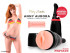 Мастурбатор-вагина Private Anny Aurora Vagina в тубе с хвостиком для массажа простаты, Lingox