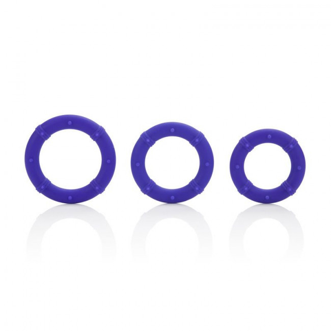 Набор фиолетовых эрекционных колец Posh Silicone Love Rings, California Exotic Novelties