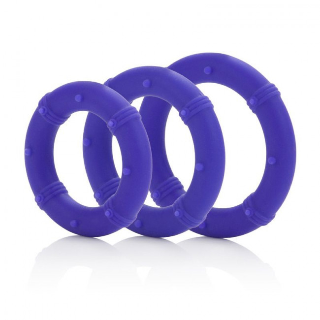 Набор фиолетовых эрекционных колец Posh Silicone Love Rings, California Exotic Novelties