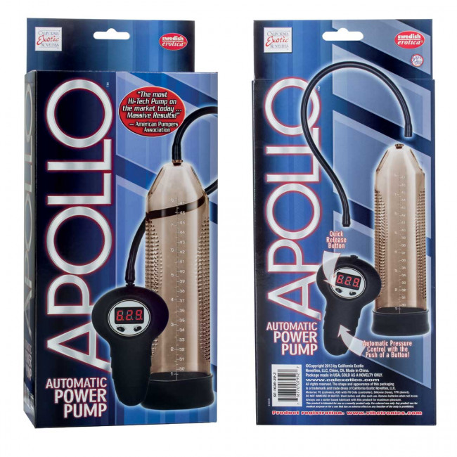 Дымчатая мужская автоматическая помпа Apollo Automatic Power Pump, California Exotic Novelties