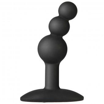 Черный анальный стимулятор Platinum Premium Silicone - The Minis Bubble Small - Black S, Doc Johnson