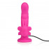 Розовый силиконовый вибратор Love Rider Butterfly Lovers - 18 см., California Exotic Novelties