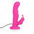 Розовый силиконовый вибратор Love Rider Butterfly Lovers - 18 см., California Exotic Novelties