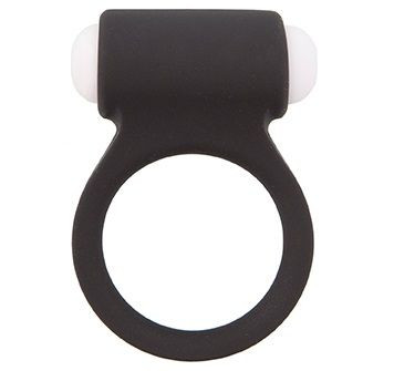 Чёрное эрекционное виброкольцо LIT-UP SILICONE STIMU RING 3 BLACK, Dream Toys
