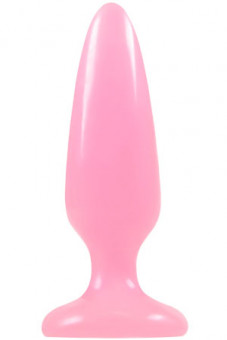 Розовая анальная пробка, светящаяся в темноте, Firefly Pleasure Plug - 10,1 см., NS Novelties