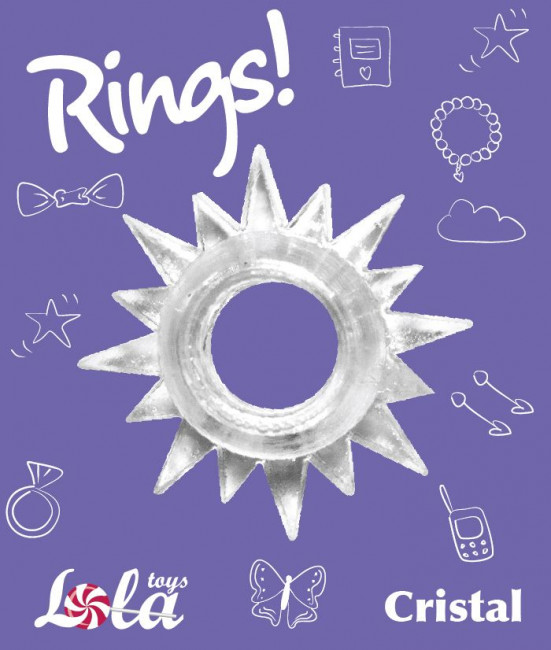 Прозрачное эрекционное кольцо Rings Cristal, Lola toys