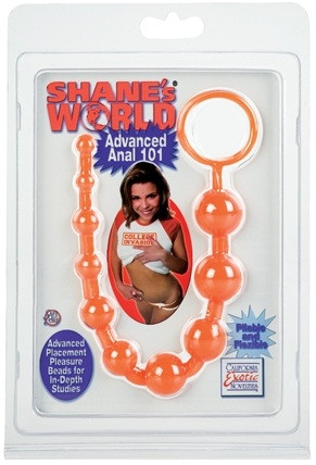 Цепочка для анальной стимуляции оранжевая SHANES WORLD, California Exotic Novelties