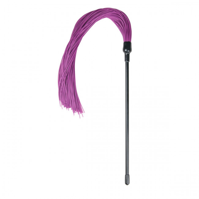 Плеть с фиолетовыми силиконовыми хвостами Purple Silicone Tickler - 45 см.