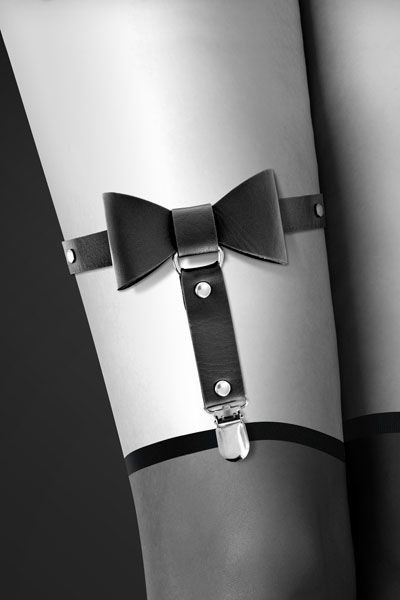 Подвязка с черным бантиком GARTER WITH BOW, Bijoux Pour Toi