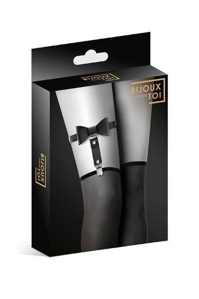Подвязка с черным бантиком GARTER WITH BOW, Bijoux Pour Toi