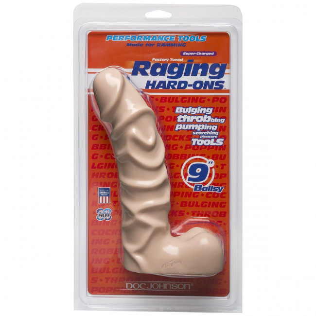 Реалистик с венками Raging Hard-Ons 9" Ballsy - 21,5 см., Doc Johnson