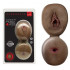 Темнокожий мастурбатор CyberSkin Fresh Pussy & Ass Dark - вагина и анус, Topco Sales