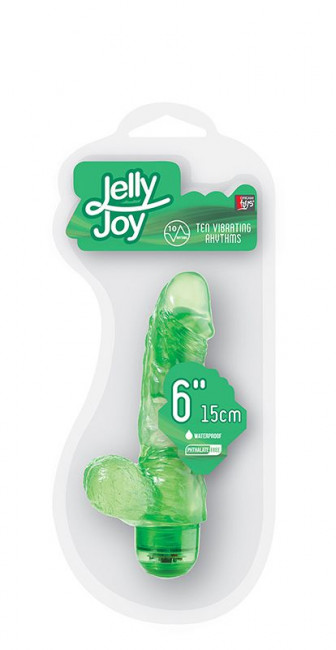 Зелёный гелевый вибраторJELLY JOY 6INCH 10 RHYTHMS GREEN - 15 см., Dream Toys Зелёный гелевый вибраторJELLY JOY 6INCH 10 RHYTHMS GREEN - 15 см., Dream Toys