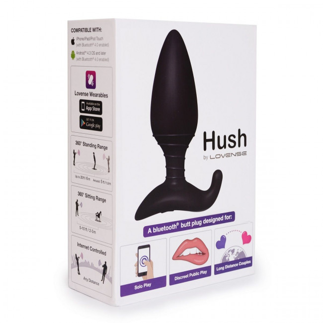 Анальная пробка Lovense Hush с вибрацией - 12 см., Lovense