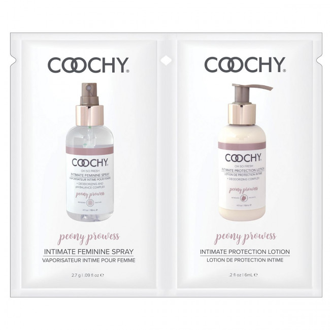 Набор - деликатный спрей и лосьон с эффектом пудры COOCHY PEONY PROWESS - 2,7 гр. и 6 мл., Coochy